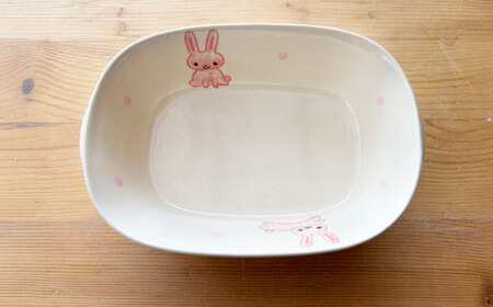 【瀬戸焼】子供用食器5点セット（うさぎ） 【窯元SOUSEN】[BBCQ003]子ども食器 ギフト