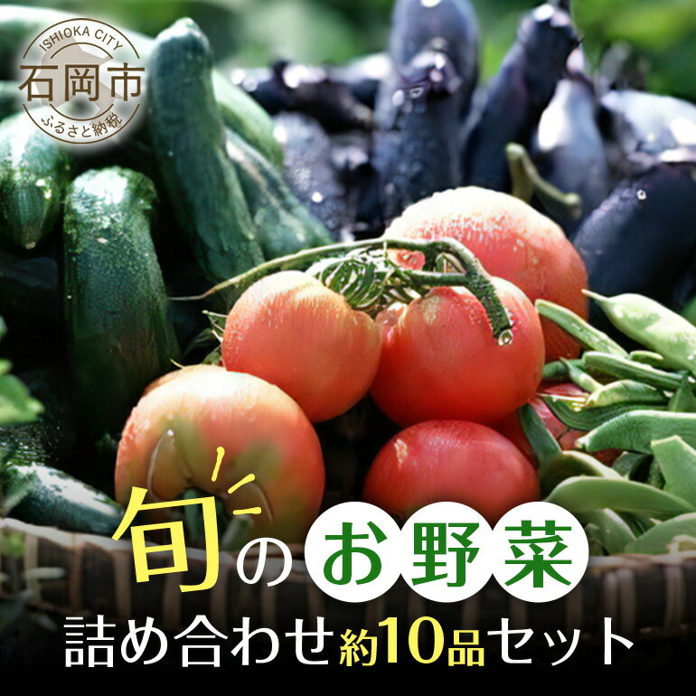 【ふるさと納税】石岡の旬野菜詰め合わせ 約10品目 新鮮野菜セット 野菜 詰合せ 詰め合わせセット 詰め合わせ お任せ 旬の味 産地直送 農家直送 産直 お任せセット 茨城県 石岡市 ほりぐち農園 (B01-001)