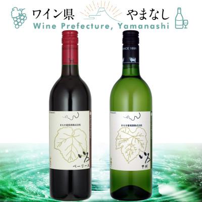 ふるさと納税 山梨県 まるき葡萄酒 いろ甲州&amp;ベーリーA 2本セット