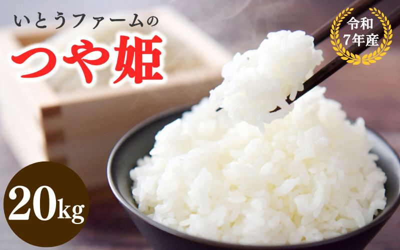 いとうファームの 令和7年産 「つや姫」 20kg / 米 お米 精米 白米 ご飯 産地直送 【itofarm034】