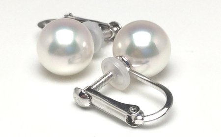 真珠 アクセサリー イヤリング パール 8.5mm ～ 9mm K14 レディース 伊勢志摩 伊勢 志摩 冠婚葬祭 結婚式 入学式 卒業式 成人式 慶事 ジュエリー アコヤ真珠 花珠 大粒 / 老舗の