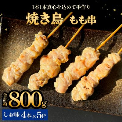 ふるさと納税 石巻市 焼き鳥 やきとり もも串 塩味 20本 約800g  冷凍  個包装