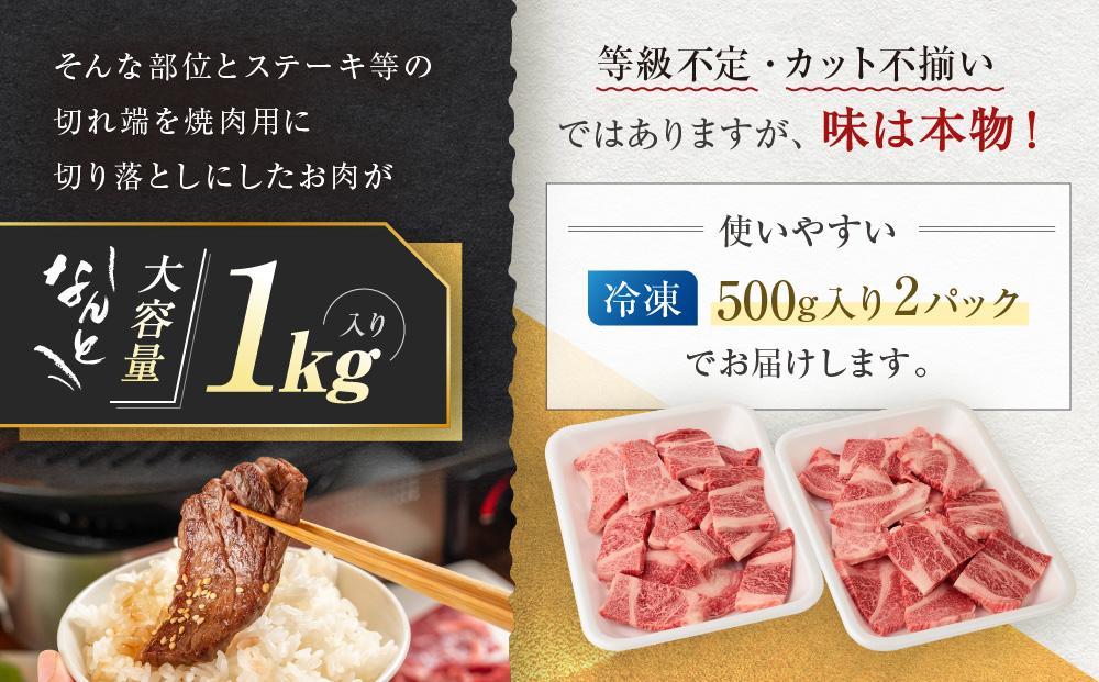 【10月配送】訳あり 飛騨牛焼肉用切り落とし たっぷり1kg （不揃い・大容量）| 飛騨牛 肉 おいしい 飛騨高山 切り落とし 小分け BBQ 正月 肉の匠家 BV027VC10