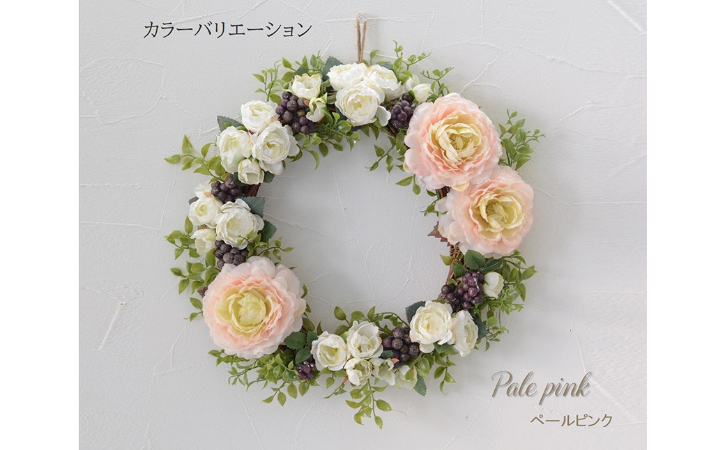【手作りキット】ブルージュ人気の「ローズホワイトリース」 ／ 花 飾り 東京都 特産品