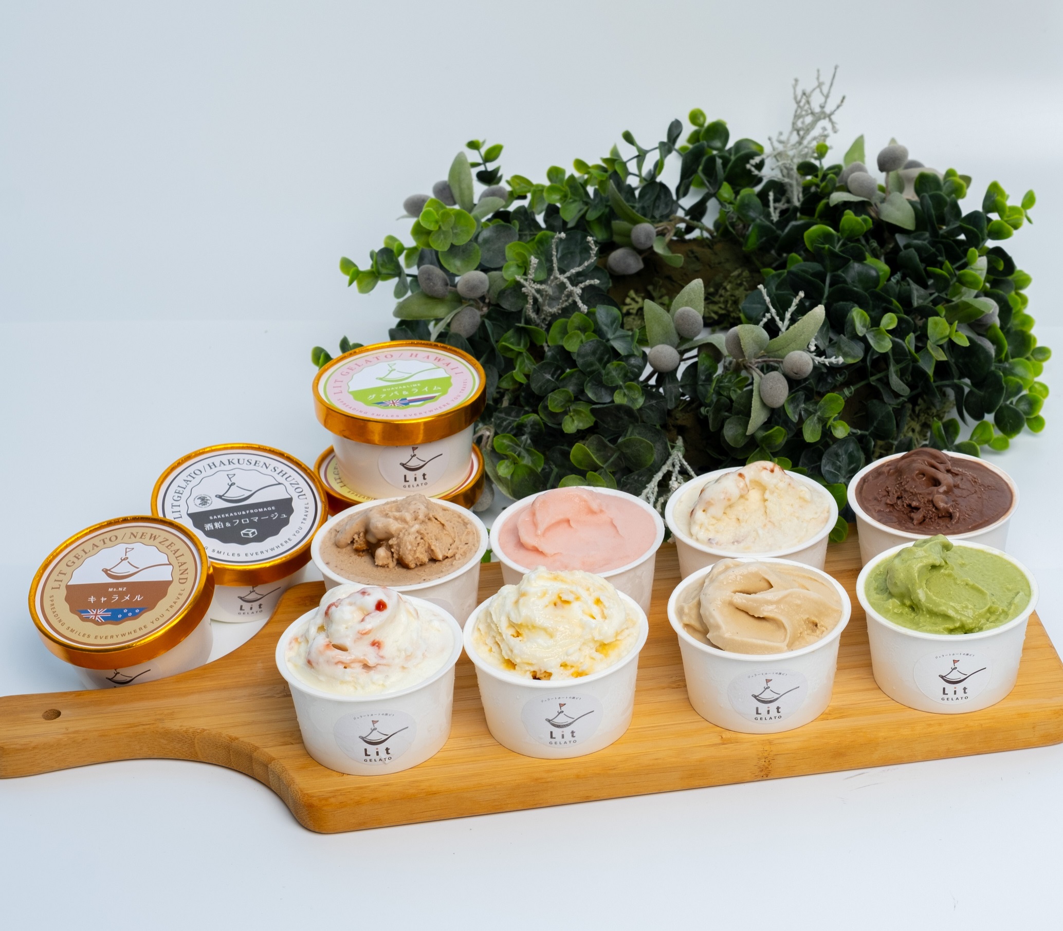 贅沢全フレーバー (個性あふれるフレーバー・定番フレーバー) Lit GELATO 手作りジェラート 12個セット アイスクリーム