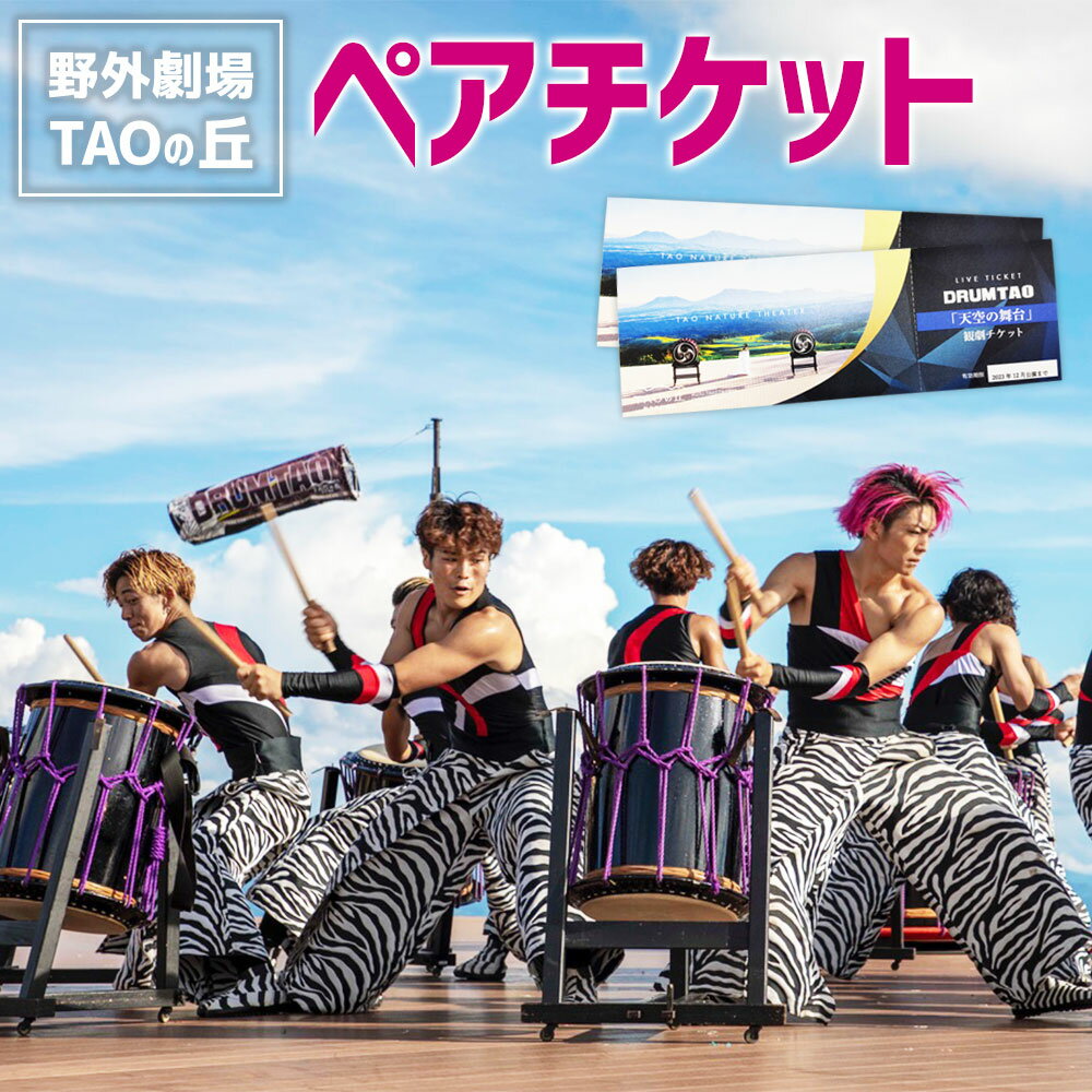 【ふるさと納税】 【野外劇場TAOの丘】ふるさと納税限定 ペアチケット！！ 2枚 ドラムタオ DRUM TAO 竹田市 大分県 チケット 野外劇場 公演 送料無料 【2025年公演チケットお申込日より順次発送】