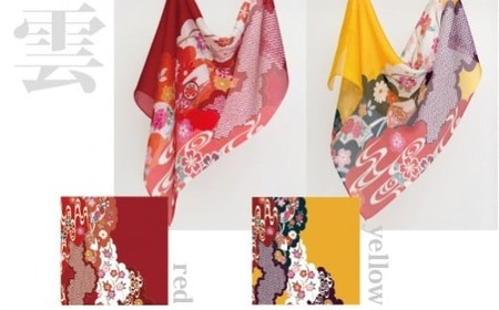 シルクストール 絽紗 エアロスカーフ ( 短冊 パープル ) | ストール