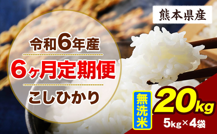 
            【6ヶ月定期便】令和6年産 定期便 こしひかり 20kg 無洗米 阿蘇 うぶやま 米 定期便 熊本県産 ふるさと納税 精米 ひの 米 こめ ふるさとのうぜい コシヒカリ コメ お米 おこめ《申込み翌月から出荷》

          