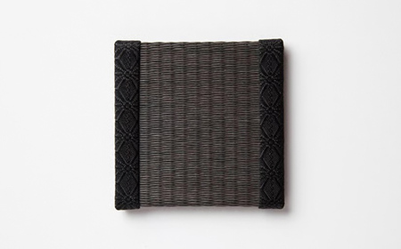 畳コースター 1枚 Sサイズ チャコール（麻の葉） 久保木畳店 TATAMIVILLAGE 須賀川市 福島 F7X-0568
