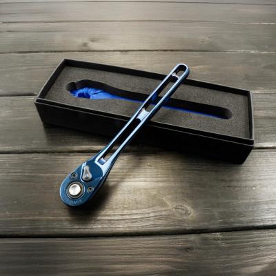 ふるさと納税 燕市 差込角9.5mm[3/8] Tactile LIGHTOOL ラチェットハンドル(メタルブルー)