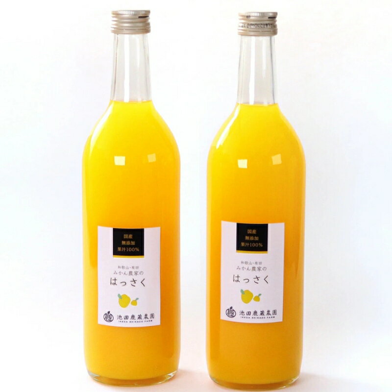 【ふるさと納税】無添加はっさくジュース720ml×2本［順次発送］【AQ-ikd256】