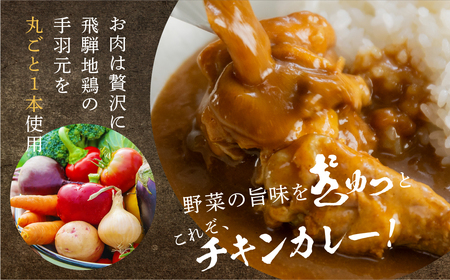 飛騨地鶏カレー 5袋 レトルト パウチ チキンカレー 手羽元 [Q2481]