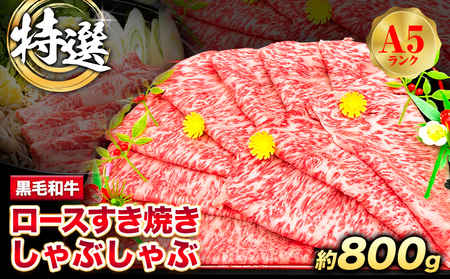 特選 黒毛和牛 ロース すき焼き しゃぶしゃぶ 約800g 牛魔王デミート《30日以内に出荷予定(土日祝除く)》大阪府 羽曳野市 送料無料 牛肉 牛 和牛 ロース 黒毛和牛ロース 黒毛和牛すき焼き すき焼 黒毛和牛すきやき A5等級 和牛ロース 和牛すき焼き 和牛しゃぶしゃぶ 特選A5黒毛和牛
