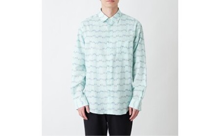 CLOFT 綿100％長袖オリジナルプリントシャツ”自転車柄” L 0139-016-S07-2