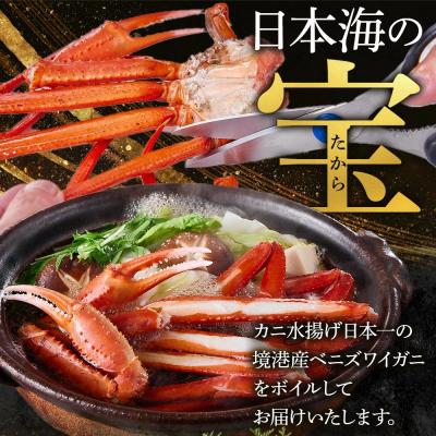 ふるさと納税 境港市 <金〜日着><7月〜9月上旬発送不可>浜茹ベニズワイガニ足欠(2枚/計約800g以上) |  | 01