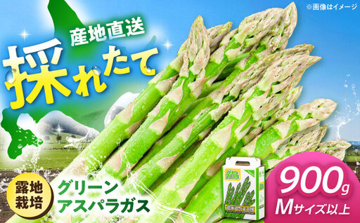 【2026年5月中旬以降順次発送】 グリーンアスパラガス 900g （M以上/露地栽培）《喜茂別町》【久保田農園】 アスパラ アスパラガス グリーンアスパラ 冷蔵 冷蔵配送 野菜 春野菜 季節の野菜[AJAM015]