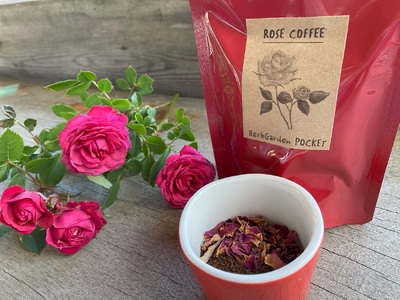 コーヒー フレーバーコーヒー ローズ珈琲 × 4袋 1袋 50g ハーブガーデン・ポケットオリジナル! ローズ 珈琲 コーヒー ハーブ園 ハーブ オリジナル ドリップ オリジナルコーヒー 薔薇 フルー