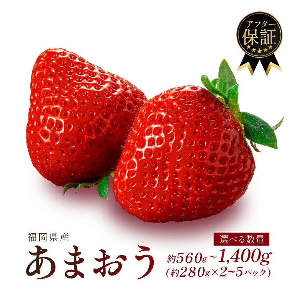 【ふるさと納税】 【2026年1-3月発送】 福岡県産 あまおう 約560g~1.4kg (約280g×2~4P) 冷蔵 小分け いちご 福岡県産 苺 あまおう 苺 1kg以上 果物 スイーツ 数量限定 期間限定 特別栽培 特産品 デザート フルーツ 博多 ランキング1位獲得【1月上旬より順次出荷】
