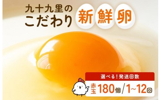 
                  九十九里ファームこだわりたまご～あおい海・みどりの里～ 赤玉 180個 ／ たまご 卵 玉子 タマゴ 180個 定期便 1回 2回 3回 4回 5回 6回 7回 8回 9回 10回 11回 12回 卵かけご飯 新鮮 旨み 甘み 贈答用 贈答 ギフト 贈り物 九十九里ファーム 千葉県 匝瑳市 送料無料
                
