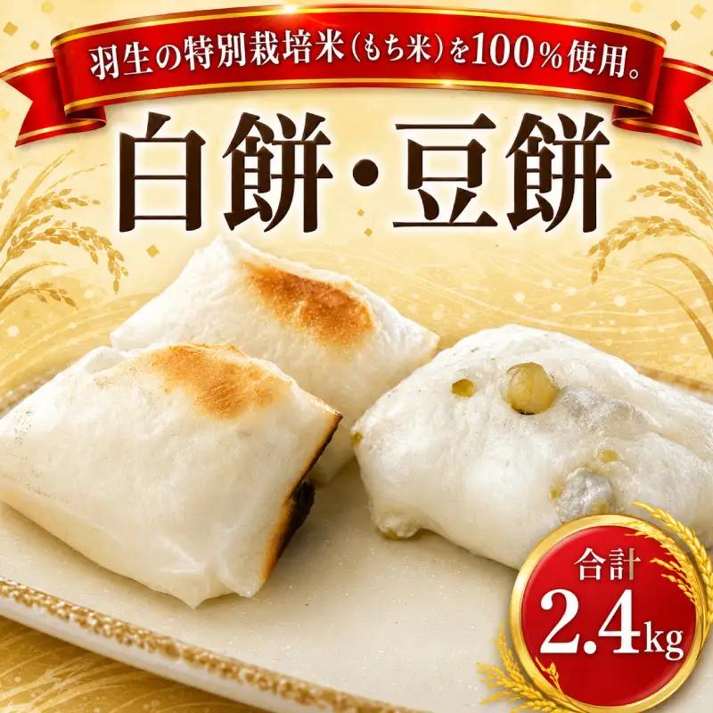 ＜特別栽培米100％使用＞おてんとう様と名水 切りもち　白餅、豆餅48枚