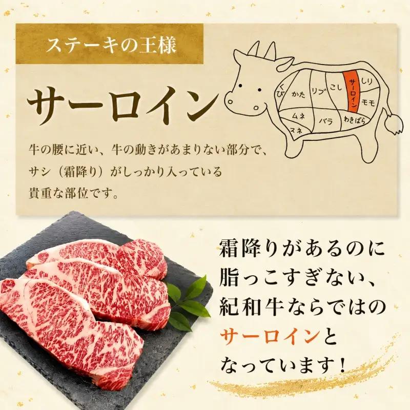 紀和牛サーロインステーキ2枚セット【冷蔵】 / 牛 牛肉 ステーキ サーロイン 紀和牛【tnk100-1】
