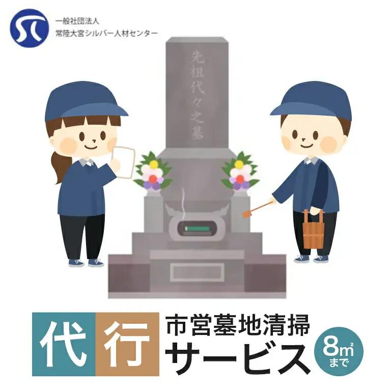 市営墓地清掃 代行サービス 8平方メートル 茨城県 お墓 掃除 【代行】【ho1379】