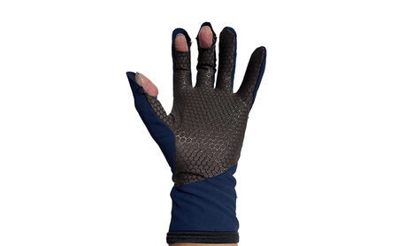 撥水 フッシングストレッチグローブ 3C オールシーズン 薄手 フィッシング  ストレッチ グローブ 手袋 釣り 自転車 滑り止め ネイビー・Sサイズ