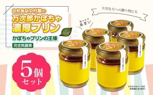 【完全無農薬】万次郎かぼちゃ濃厚プリン 80g×5個