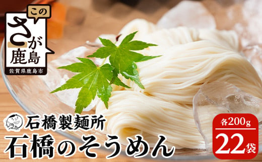 【創業90年の匠の技】特上そうめん200g×22袋【合計4.4kg】贈答・ギフトにもおすすめ そうめん 素麺 乾麺 B-596