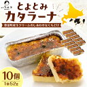 【ふるさと納税】とよとみ カタラーナ (52g×10個) / 濃厚 焼きプリン スイーツ デザート おやつ 生クリーム クリーム キャラメル 乳製品 ギフト 贈答 プレゼント お取り寄せ 手土産 てみやげ 冷凍 クール 国産 北海道産 北海道 豊富町