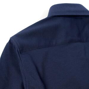 DJS-004 decollouomo メンズドレスシャツ半袖（生地／コンコルド）ネイビー／Lサイズ