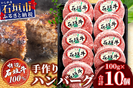 【予約受付】石垣牛ハンバーグセット100g×10個＜2025年4月下旬以降順次発送＞ A-6-1