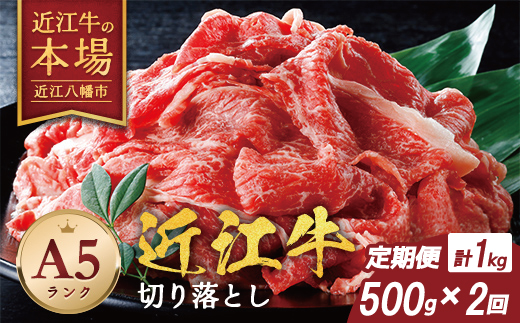 【げんさん】近江牛A5ランク切落し定期便【全2回定期便】【リピート多数】【訳あり】【DG24W】