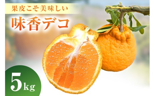 【3月上旬から順次発送】果皮こそ美味しい味香デコ 5kg 糖度14度以上 不知火 222-B996
