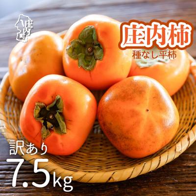 ふるさと納税 庄内町 【R8.10月下旬より順次発送】庄内柿 家庭用【訳あり 少々傷あり】 M〜Lサイズ 7.5kg