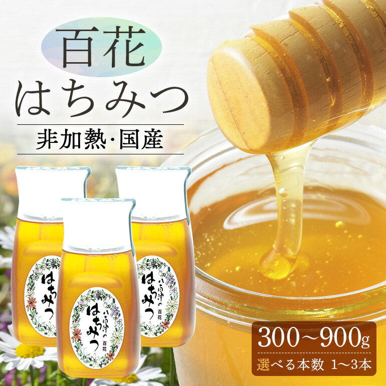 【ふるさと納税】 はちみつ 国産 非加熱 生はちみつ 純粋 使いやすいプラ容器入り お取り寄せ ギフト 300g 1本 2本 3本 百花みつ 永田養蜂場 送料無料 y24-375 y24-374 y24-376