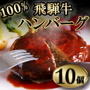 【ふるさと納税】飛騨牛100% ハンバーグ 10個 | 冷凍 牛肉 和牛 国産 国産牛 岐阜 北方町 ハンバーグ 肉 お肉 肉汁 うまみ うま味 旨味