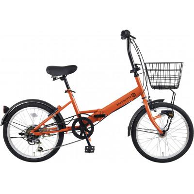 ふるさと納税 四日市市 オリタタミ自転車6段変速　LEDオートライト　20型　アプリコット