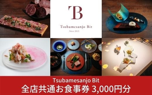 
Tsubamesanjo Bit 全店共通お食事券 3,000円分 （燕三条イタリアンBit全店 東京・新潟・燕三条）【010S003】
