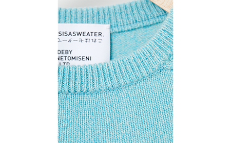 ≪先行予約≫【THISISASWEATER.】A4: A SWEATER IS COLOR.  Sax moku  水色 カシミヤセーター 服 洋服 ユニセックス メンズ レディース ブランド 数量限