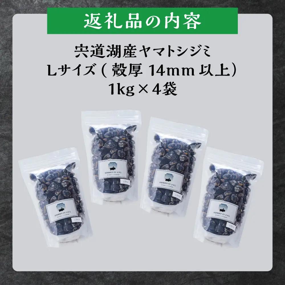 漁師直送！宍道湖産ヤマトシジミ・Lサイズ 冷凍 4kg  ）| しじみ
