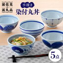 【ふるさと納税】【波佐見焼】染付丸丼 どんぶり 5個セット 食器 皿 【大新窯】 [DC103]