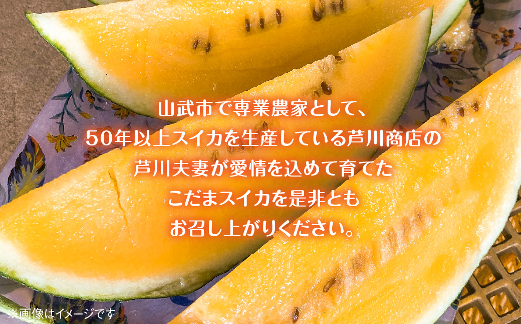 【先行予約・2027年4月下旬～発送】千葉県山武市産の黄こだまスイカ約８㎏～10㎏（4個セット）　 SMDC001