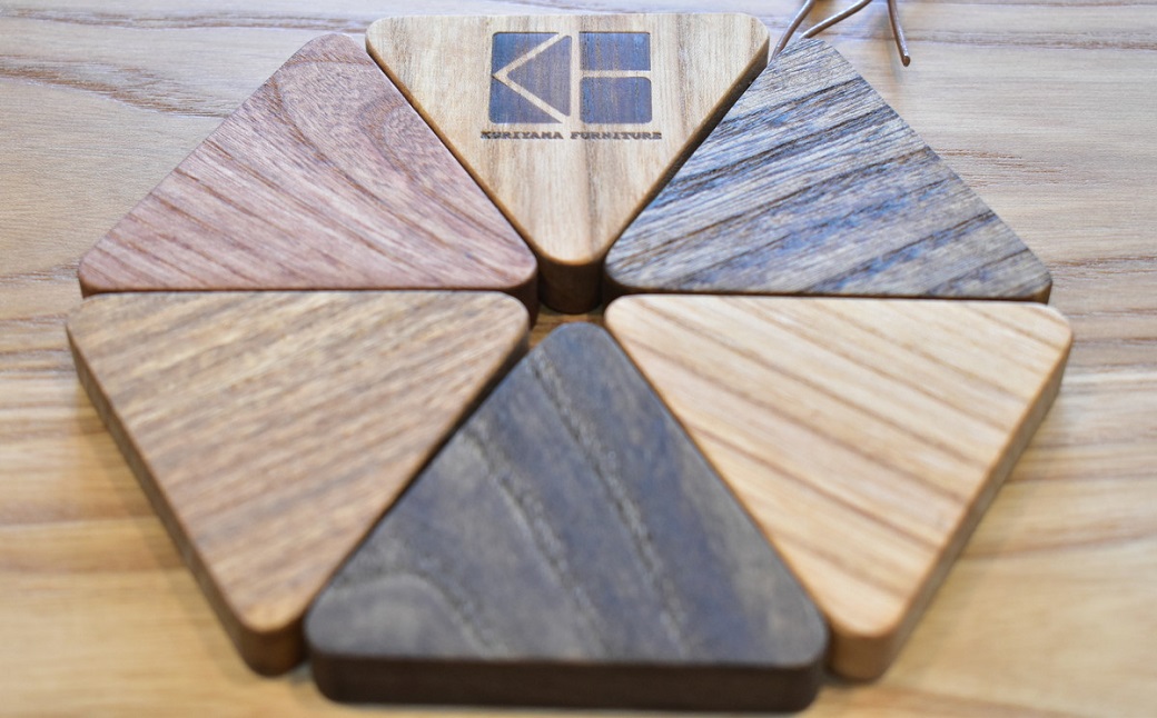 鍋敷き・壁掛けオブジェ（北海道産エムル無垢材使用）