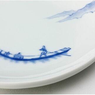 有田焼 絵変山水 銘々皿揃【深川製磁】食器 器 うつわ 和食器 銘々皿 取り皿 小皿 伝統工芸 染付 手描き 山水画 有田山水 セット aa062_イメージ5