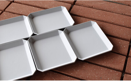 1616/ TY Square Plate 130 Grey 5枚セット【1616/arita japan】有田焼 食器 器 皿 小皿 角皿 スクエア プレート グレー シンプル 35000円 3.5万円 eb032