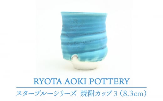 【美濃焼】 スターブルー焼酎カップ3 【RYOTA AOKI POTTERY/青木良太】 [MCH055]