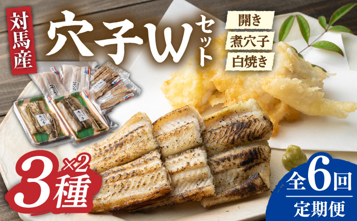 
                  【全6回定期便】対馬 穴子 W セット 1kg《対馬市》【海風商事】国産 九州 長崎 煮穴子 白焼き [WAD042]冷凍 あなご 食べ比べ 白焼き 贈り物 ギフト 煮穴子 おかず もう1品 人気  定期便 毎月届く
                