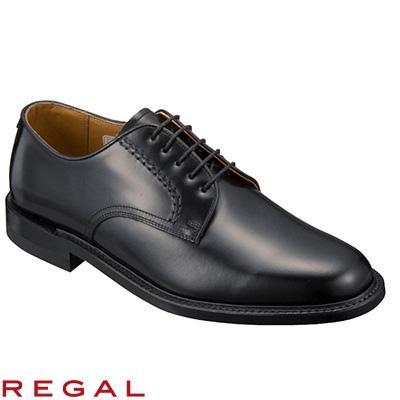 ふるさと納税 加茂市 REGAL 2504 NAT ビジネスシューズ プレーントゥ ブラック 26.5センチ