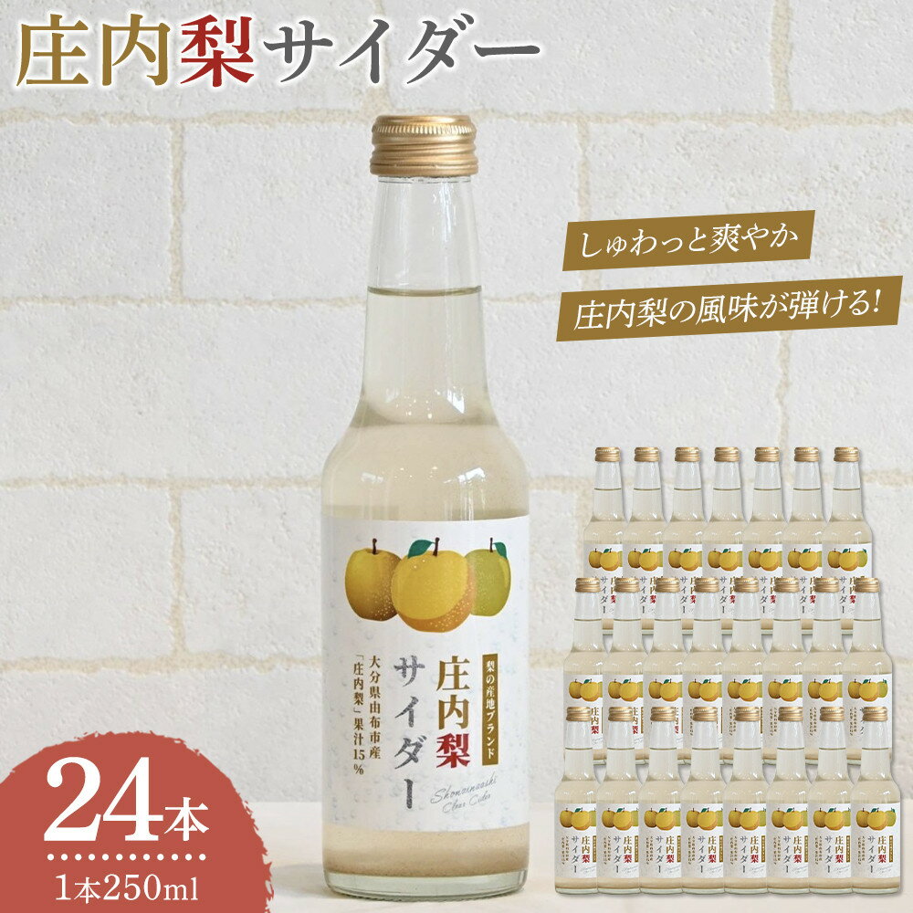 【ふるさと納税】梨サイダー 250ml×24本入り | おおいた 大分県 大分 返礼品 名産 特産 名産品 ご当地 ご当地グルメ お取り寄せ グルメ 湯布院 由布院 サイダー ご当地サイダー 梨 ドリンク ソフトドリンク